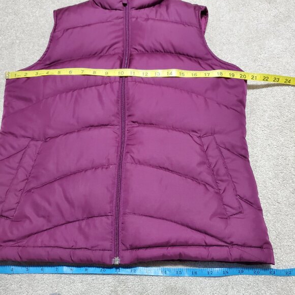 LANDS' END Down Filled Puffer Vest Full Zip Winter Eggplant Purple Women's Small - Picture 12 of 13